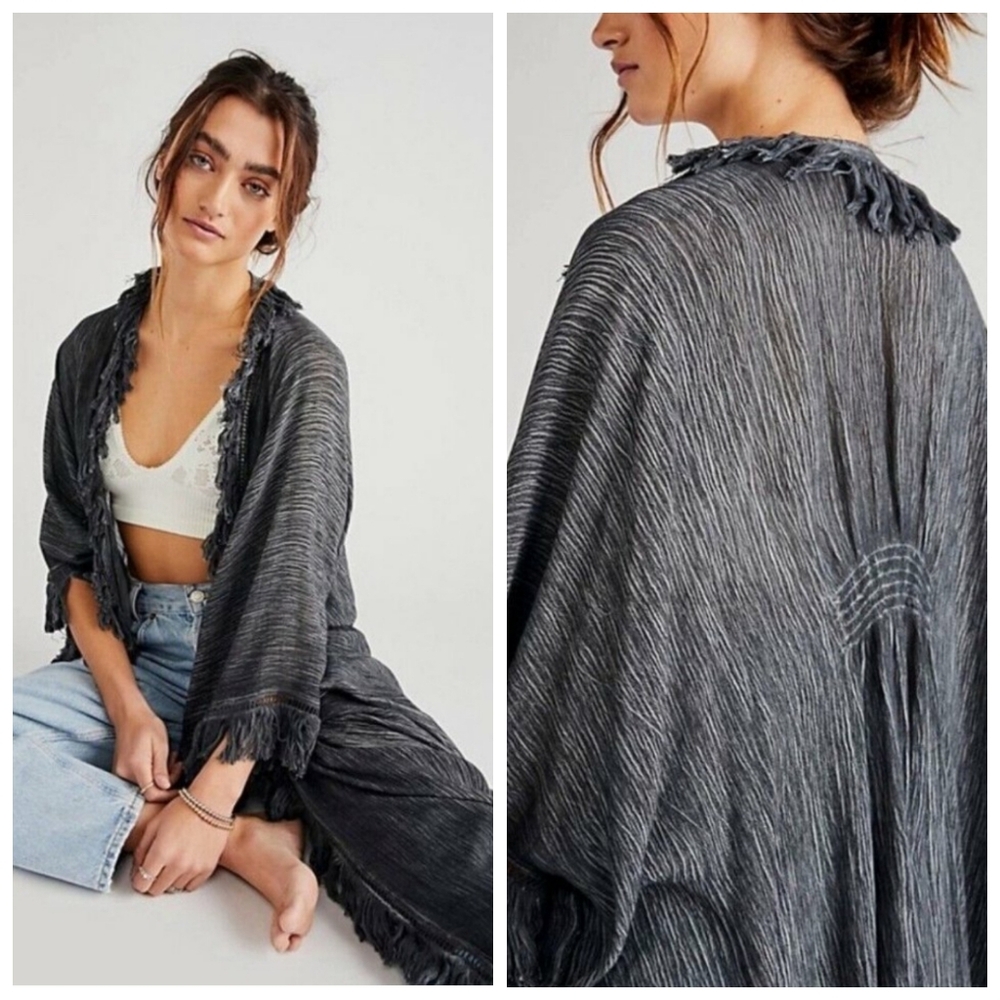 [NEW] Free People Sun Bleached Fringed Kimono